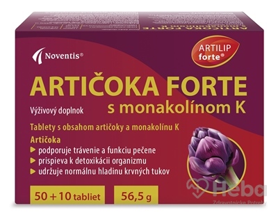Noventis ARTIČOKA FORTE s monakolínom K