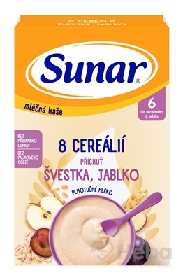 Sunar mliečna KAŠA 8 CEREÁLIÍ
