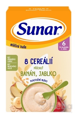 Sunar mliečna KAŠA 8 CEREÁLIÍ