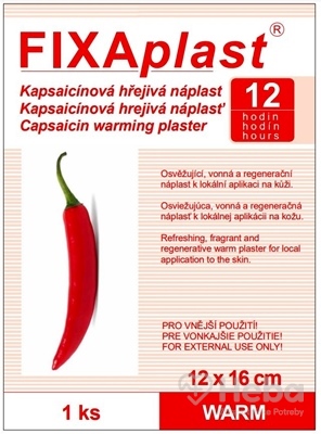 FIXAplast Kapsaicínová hrejivá náplasť WARM