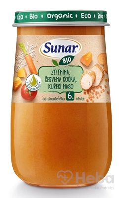 Sunar BIO príkrm ZELENINA, ŠOŠOVICA, KURACIE MÄSO