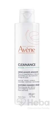 AVENE CLEANANCE HYDRA Upokojujúci umývací krém
