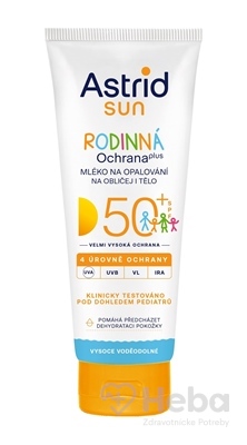ASTRID SUN Rodinné mlieko na opaľovanie OF 50+