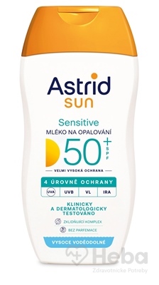 ASTRID SUN Sensitive Mlieko na opaľovanie OF 50+
