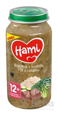 Hami príkrm Brokolica s hovädzím, ryžou a cuketou