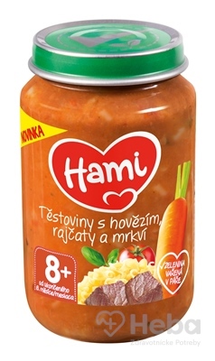 Hami Cestoviny s hovädzím, paradajkami a mrkvou