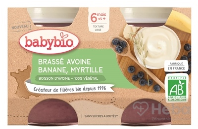 BabyBIO Brassé Z ovseného mlieka banán čučoriedka