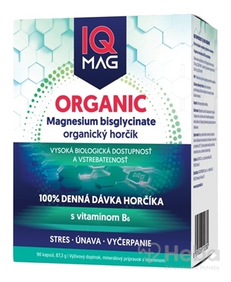 IQ MAG ORGANIC HORČÍK + Vitamín B6