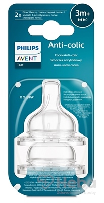 AVENT Cumlík na fľašu Anti-colic 3