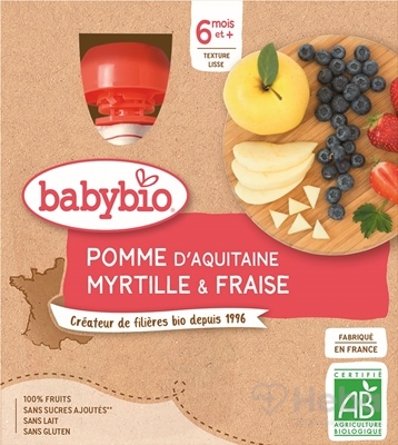 BabyBIO Jablko čučoriedky jahody