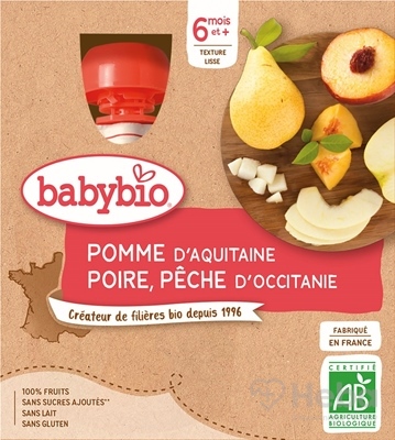 BabyBIO Jablko hruška broskyňa