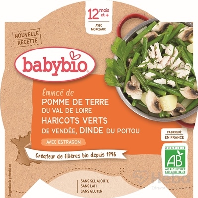 BabyBIO Zemiaky a fazuľky s morčacími plátkami