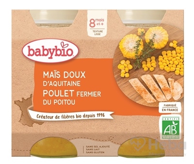 BabyBIO Sladká kukurica s kuracím mäsom