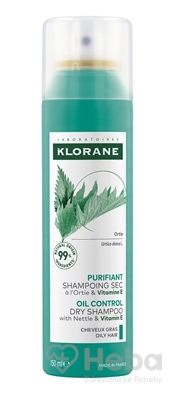 KLORANE SUCHÝ ŠAMPÓN so žihľavou & vitamínom E