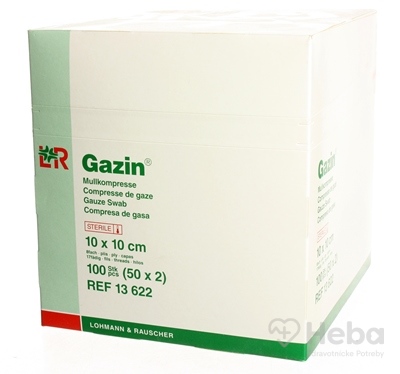 GAZIN KOMPRESY GÁZOVÉ STERILNÉ 10x10 cm