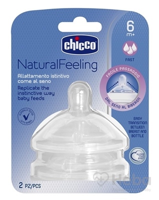CHICCO Cumlík na fľašu Natural Feeling