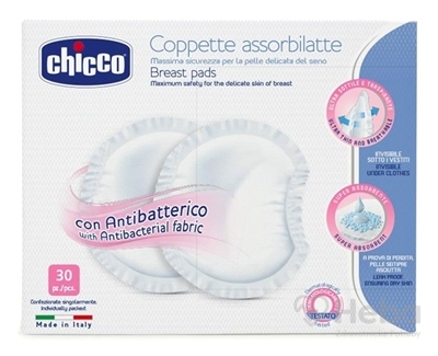 CHICCO Vložky do podprsenky antibakteriálne