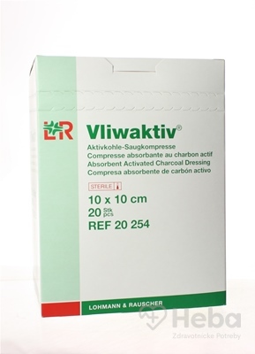 VLIWAKTIV KOMPRESY S AKTÍVNYM UHLÍM 10x10cm