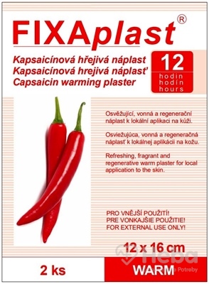 FIXAplast Kapsaicínová hrejivá náplasť WARM