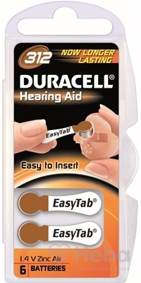 DURACELL HA 312 EASYTAB 1.4V batérie