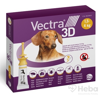 VECTRA 3D spot-on psy XS (1,5–4 kg)