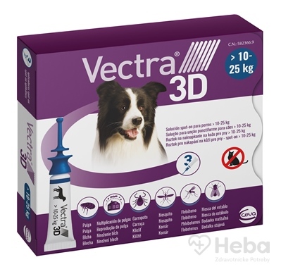 VECTRA 3D spot-on psy M (10–25 kg)