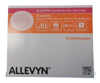 ALLEVYN Gentle Border Lite Oval Krytie na rany