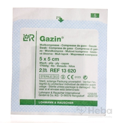 GAZIN KOMPRESY GÁZOVE STERILNÉ 5x5 cm