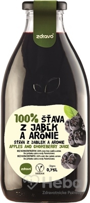 zdravo 100% ŠŤAVA Z JABĹK A ARÓNIE