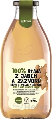 zdravo 100% ŠŤAVA Z JABĹK A ZÁZVORU