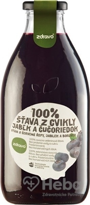zdravo 100% ŠŤAVA Z CVIKLY, JABĹK A ČUČORIEDOK