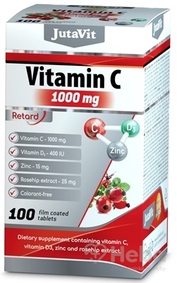 JutaVit Vitamín C 1000 mg + D3 400 IU + zinok 15mg