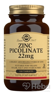 Solgar Pikolinát zinku 22 mg