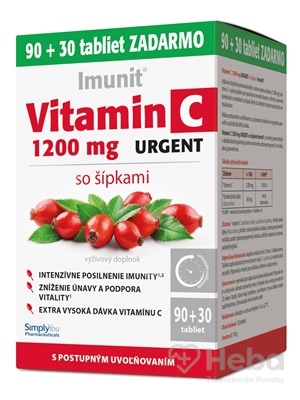 Vitamín C 1200 mg URGENT so šípkami - Imunit