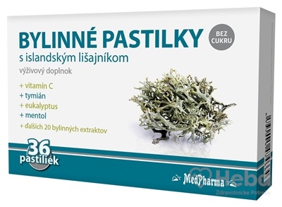 MedPharma BYLINNÉ PASTILKY Bez cukru