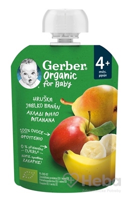 Gerber Organic Kapsička Hruška, jablko, banán