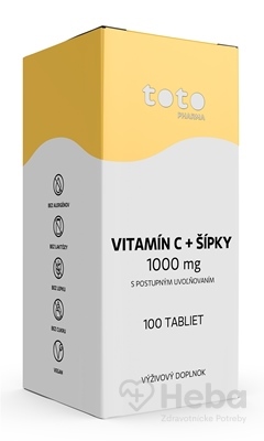 TOTO VITAMÍN C 1000 mg + ŠÍPKY