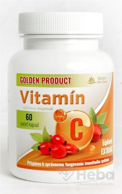 GOLDEN PRODUCT Vitamín C 500 mg + šípkový extrakt