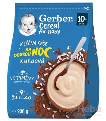Gerber Cereal Mliečna KAŠA Dobrú noc Kakaová