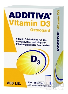 ADDITIVA Vitamín D3 800IE Osteogard