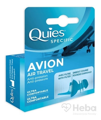 Quies AVION Chrániče sluchu do lietadla