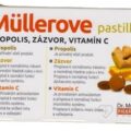 MÜLLEROVE pastilky PROPOLIS, ZÁZVOR, VITAMÍN C