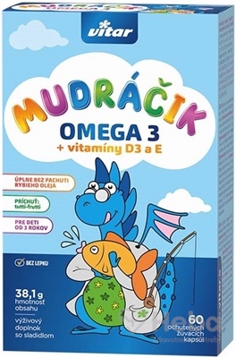 VITAR MUDRÁČIK OMEGA 3 + vitamíny D3 a E