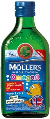 MOLLER´S Omega 3 RYBÍ OLEJ Ovocná aróma