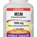 Webber Naturals MSM 1000 mg BONUS