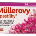MÜLLEROVE pastilky Juhoafrická PELARGÓNIA, VIT. C