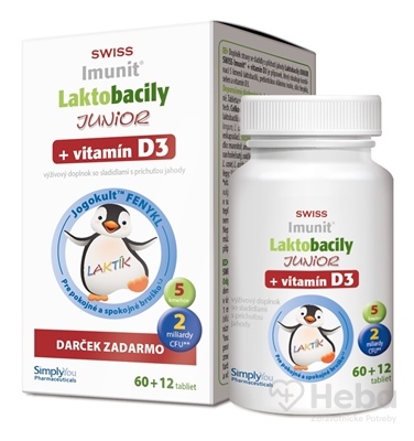 Laktobacily JUNIOR SWISS Imunit + vitamín D3
