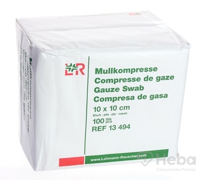 GAZIN KOMPRESY GÁZOVÉ NESTERILNÉ 10x10 cm