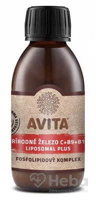 AVITA PRÍRODNÉ ŽELEZO C+B9+B12 LIPOSOMAL PLUS