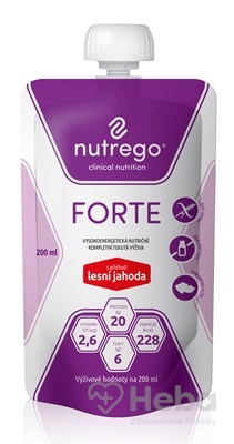 Nutrego FORTE s príchuťou lesná jahoda